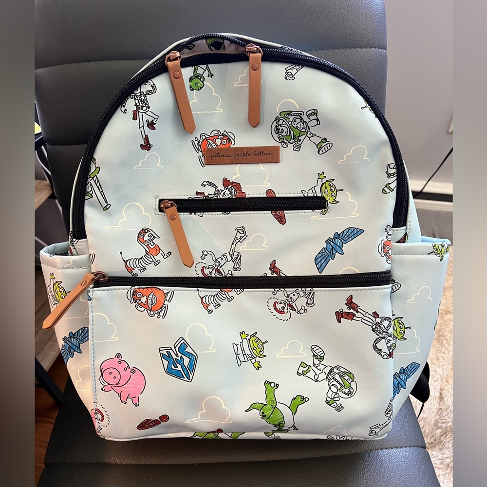 Discontinued Petunia Pickle Bottom Ace backpack and accessory bundle